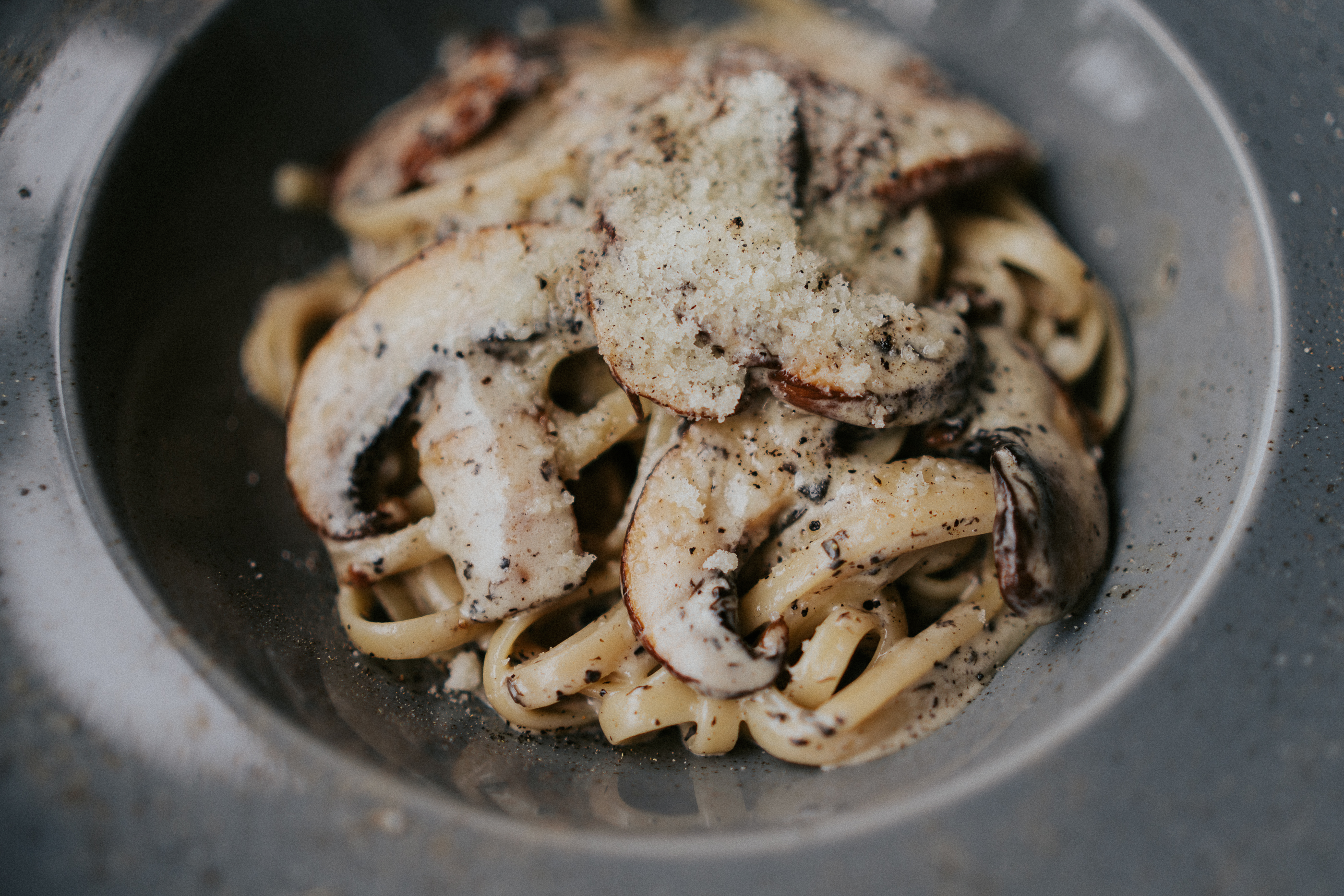 Truffle mushroom pasta